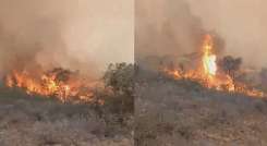 Reportan fuerte incendio en la vereda Guaduas de San Cayetano.
