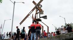 El cerro Jesús Nazareno, en el barrio Antonia Santos, es el principal sitio de concentración de feligreses en Semana Santa.. / Foto: Cortesía