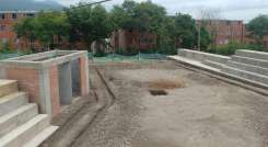 A la obra solo se le han construido las graderías./ Foto: Cortesía. 