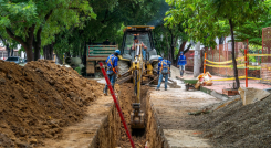 Las obras de reposición iniciaron en el mes de marzo./ Cortesía/ La  Opinión.