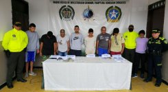 ‘Vicente’, ‘Tito’, ‘Ratón’, ‘Ñaña’, ‘Angura’, ‘El viejo Álvaro’, ‘Carne’ y ‘La flaca’, fueron capturados en medio de diligencias de allanamiento./ Foto: Cortesía.