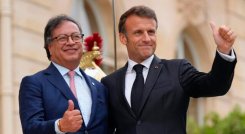 Petro y Macron. Foto Colprensa