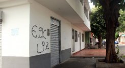 Los grafitis fueron pintados alrededor de toda la cuadra./ Foto: La Opinión.