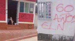 Aparecieron grafitis alusivos al Eln