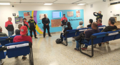 Policía Metropolitana adelanta jornada de prevención del delito en bancos. 