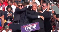 ataque en pensilvania en campaña de Donald Trump