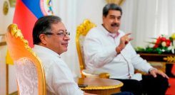 Gustavo Petro y Nicolás Maduro