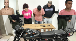 Adelfo Durán y Rosward González fueron capturados por porte ilegal de armas y receptación. La mujer quedó en libertad.