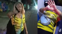 La señora al parecer finge los accidentes 