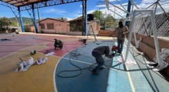 Canchas recibieron mantenimiento en las estructuras dañadas./Foto Cortesía