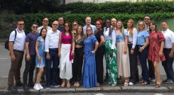 Estudiantes y profesores del Doctorado en Ciencias de la Educación durante la misión académica en la Pontificia Universidad Católica de Río de Janeiro, en Brasil.