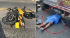 Accidente en moto