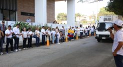 Protesta por rector asesinado hace 9 meses. 