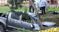 El vehículo de la víctima terminó dentro de una alcantarilla a pocos metros de la entrada al corregimiento de Urimaco.