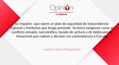 Editorial 13 de abril de 2025. Lucha contra inseguridad.