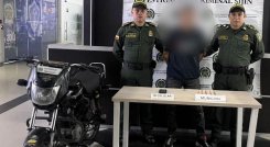 La policía capturó a este hombre durante un patrullaje de rutina por el centro de Cúcuta./Foto cortesía
