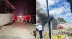 Camiones incinerados