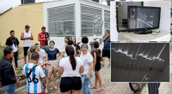 En Buena Vista III les activaron una bomba que dejó destrozos en unas 60 viviendas./ Foto Carlos Ramírez-La Opinión
