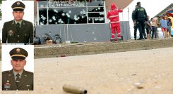 El intendente Franklyn Alfonso Guerrero y el subintendente Jairo Andrés Holguín Calderón fueron asesinados en un ataque terrorista en Cúcuta. / Foto Carlos Ramírez-La Opinión