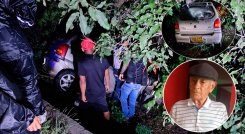 Zenón Delgado Ibarra viajaba en el vehículo que terminó en un pequeño abismo tras salirse de la vía. / Foto cortesía
