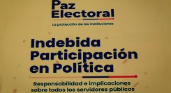 Indebida participación en política