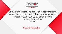 Editorial Otra cita democrática 20-06-26.