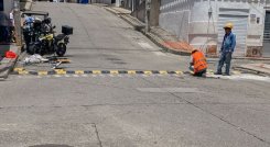 Increíble, inescrupulosos hurtan reductores de velocidad en el municipio de Ocaña.