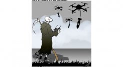 11-07-26 - Caricatura, Los drones de la muerte