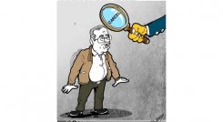 Caricatura, Timochenko bajo la lupa del tigre.
