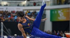 El gimnasta Camilo Vera es una de las figuras de la gimnasia que tendrá Colombia en los Juegos de Santo Domingo 2026.