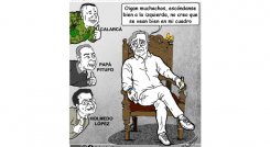 21-07-26 - Caricatura, Los que faltaron en el cuadro presidencial