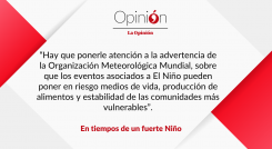En tiempos de un fuerte Niño