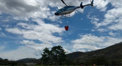 Con la ayuda de aeronaves se conjuran las llamas en la vereda Las Liscas de Ocaña.