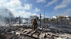 Incendios en Cartagena. Foto: Bomberos Cartagena.