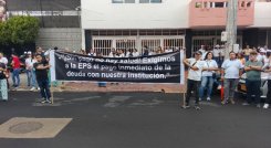 Los sindicatos les exigieron a las EPS y al mismo Gobierno que agilice los pagos a los Hospitales e IPS./Foto: Orlando Carvajal/La Opinión