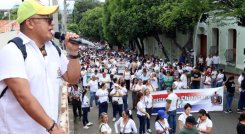Leonardo Sánchez, presidente de Asinort, convocó al gremio docente al paro nacional del 14 de octubre./Foto Archivo