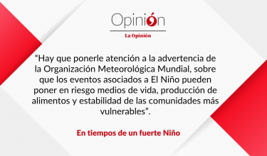 En tiempos de un fuerte Niño