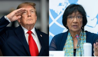 Trump y Navi Pillay.