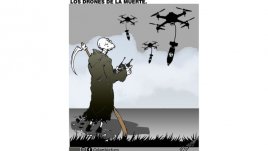 11-07-26 - Caricatura, Los drones de la muerte