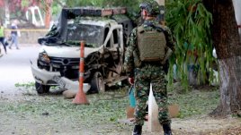 Atentado dinamitero en El Escobal: 4 policías y tres civiles heridos./Foto Carlos Ramírez