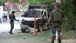 Así quedó el sector de El Escobal tras la explosión de un posible paquete bomba