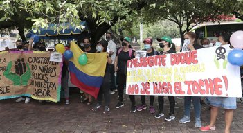 Protestas de los empleados del ICBF.