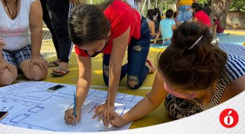 Las mujeres del corregimiento de San Faustino, con una cartografía de su sector, identificaron sus necesidades más sentidas