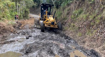 En Chucarima intervinieron 11 kilómetros de  la vía terciaria. / Foto: Cortesía.