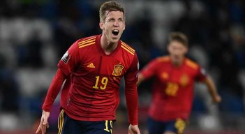 Daniel Olmo, el salvador de la selección española, este domingo en Georgia.