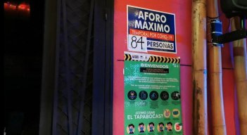 Aforo máximo en los locales.