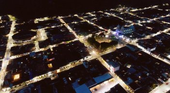 Chinácota modernizó su alumbrado público y ahora está iluminada con luz LED. / Foto cortesía