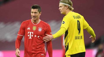 Robert Lewandowski y Erling Haaland 
