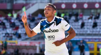 Luis Fernando Muriel, goleador del Atalanta de Italia. 