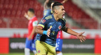 Falcao celebra un tanto marcado en Eliminatorias ante Chile. Archivo/La Opinión 